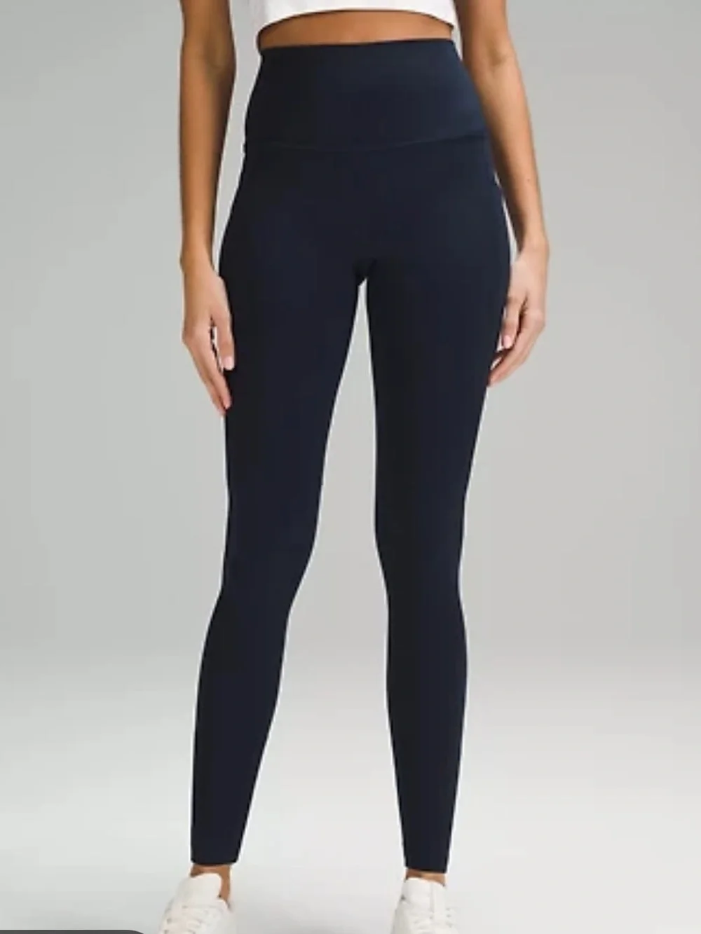 Lululemon Navy High-Rise Cinch Leggings with Mesh Size 4